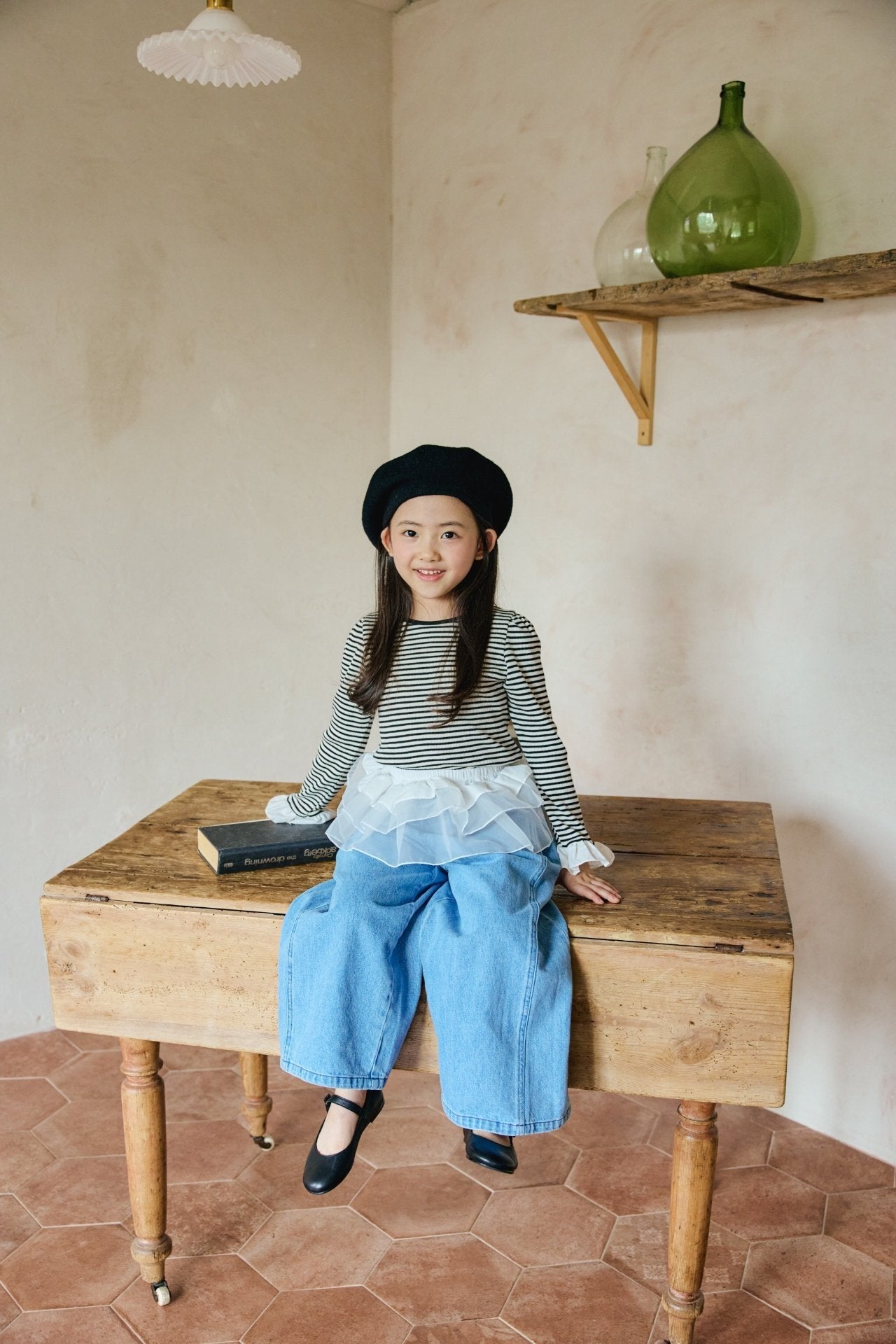 ［mon Atelier］Once stripe tee