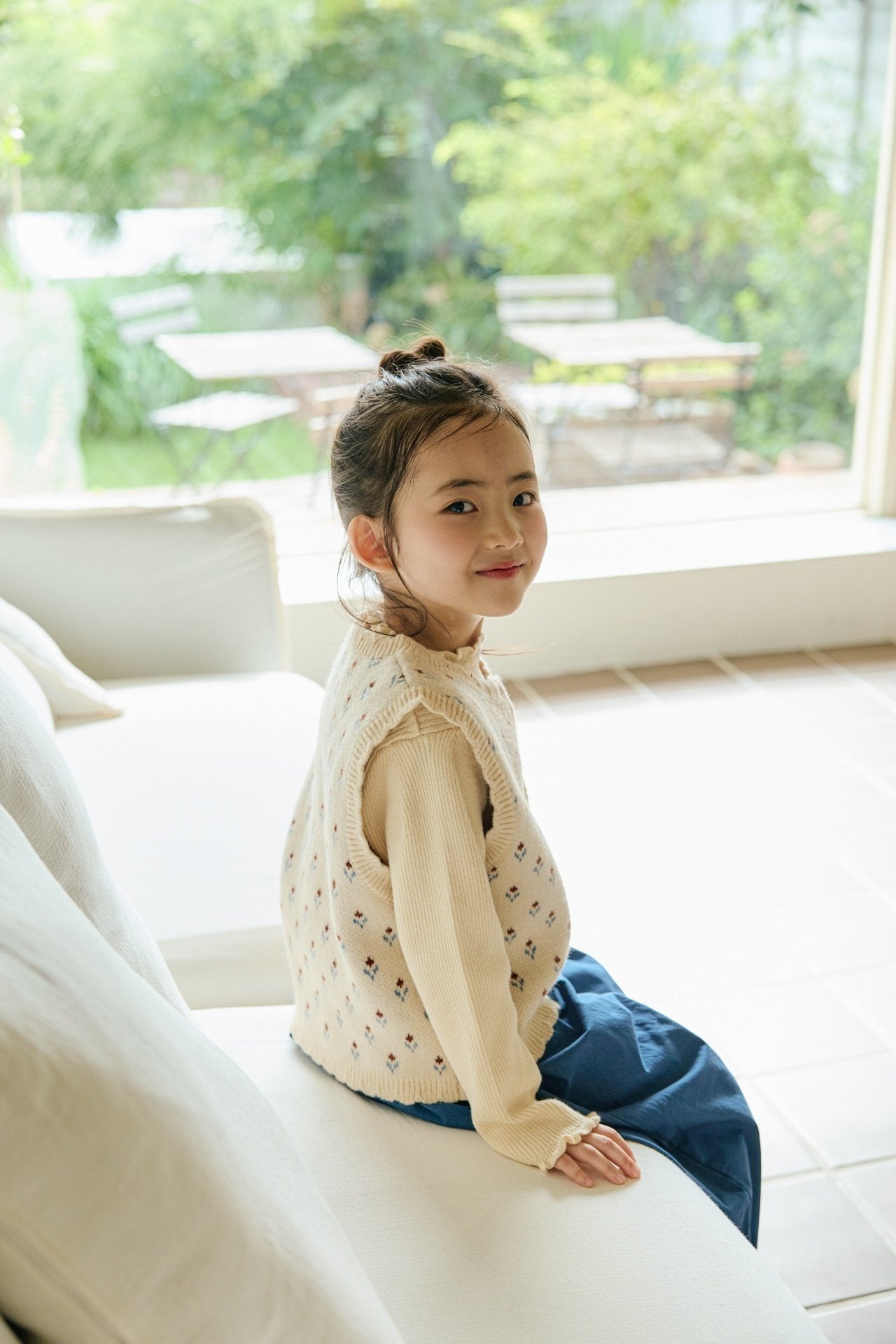 ［mon Atelier］Frill knit top