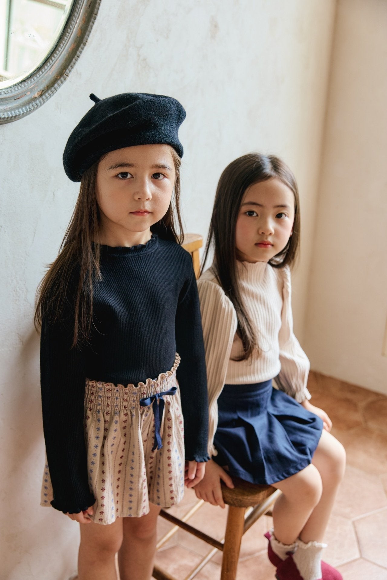 ［mon Atelier］Frill knit top