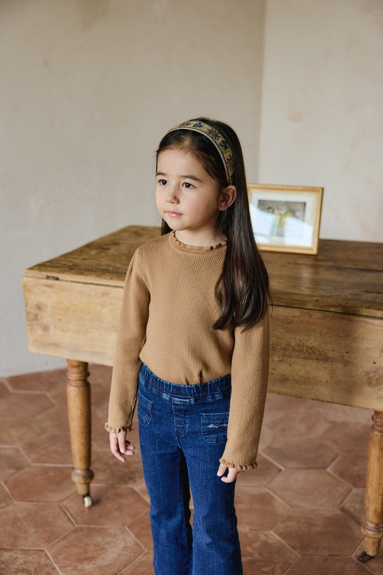 ［mon Atelier］Frill knit top