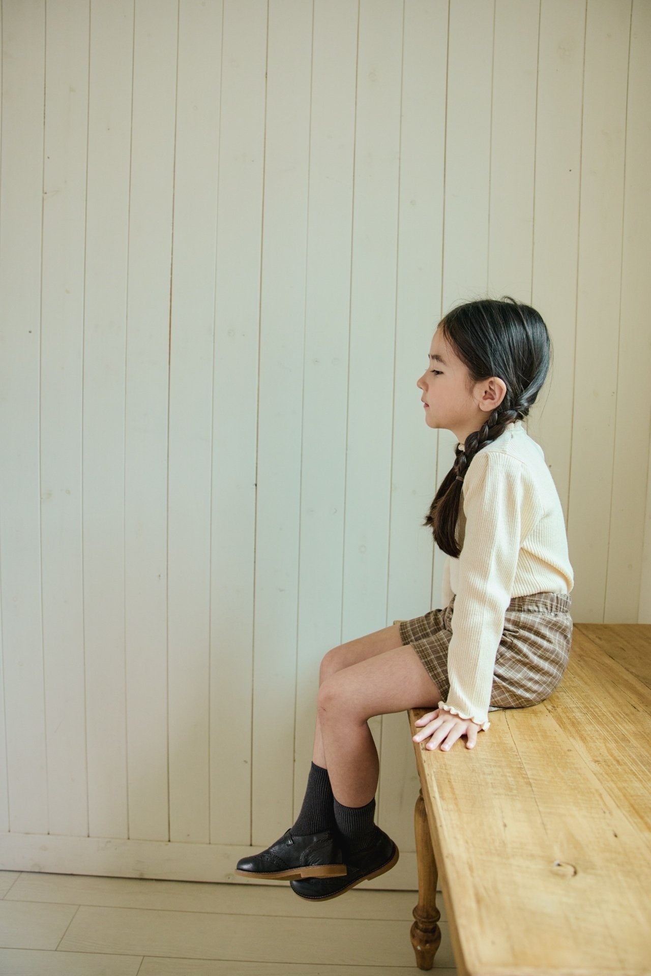 ［mon Atelier］Frill knit top