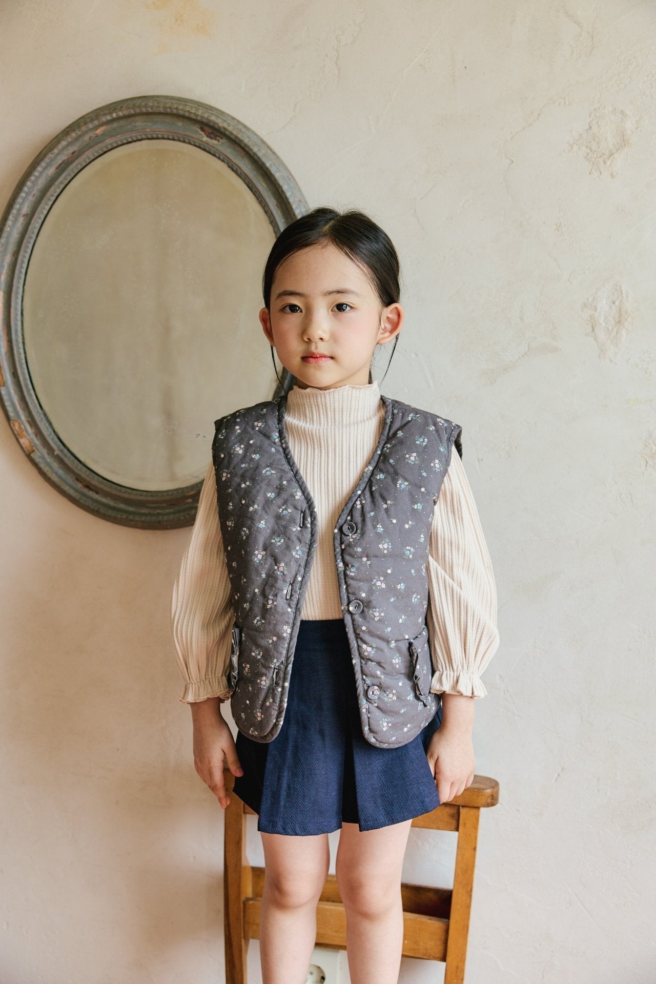 ［mon Atelier］Floral vest