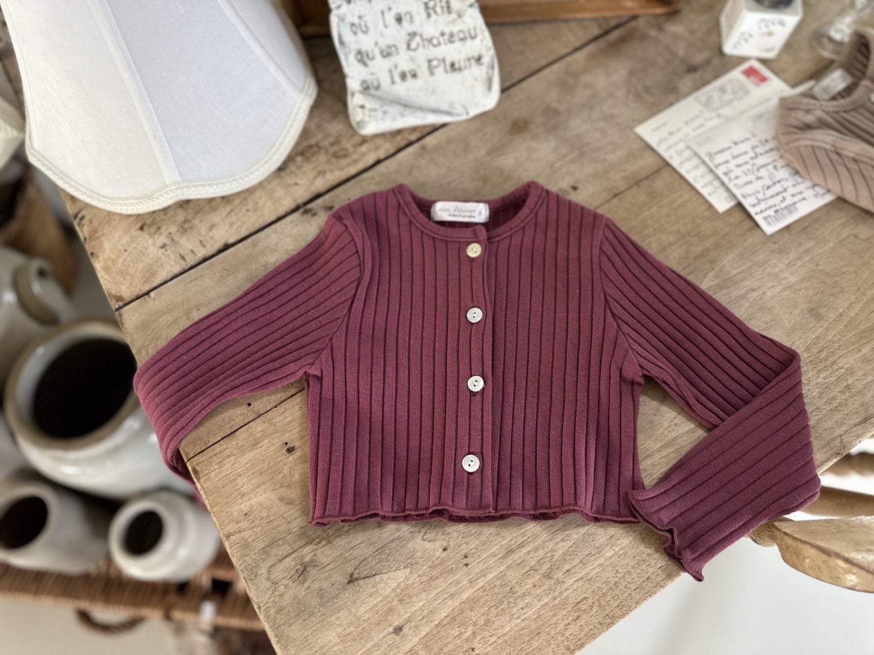［mon Atelier］Crop cardigan