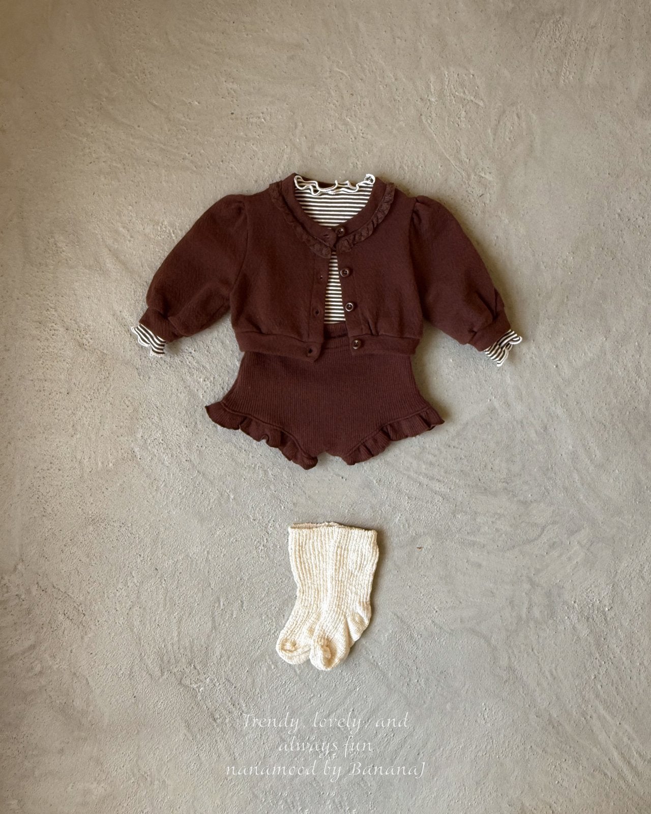 ［nanamood by BananaJ］Bebe mocha cardigan