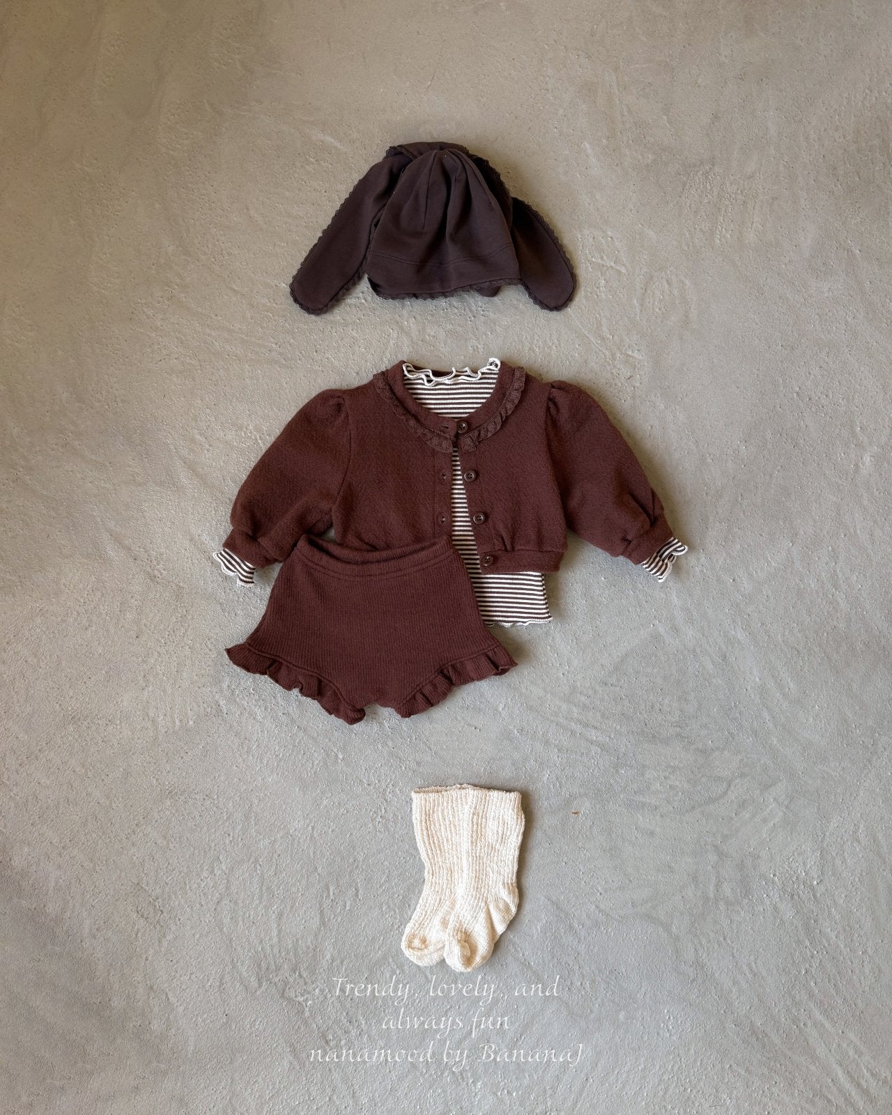 ［nanamood by BananaJ］Bebe knit frill pants