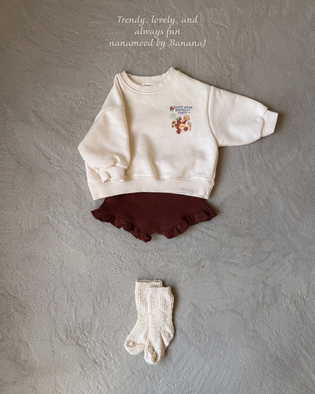 ［nanamood by BananaJ］Bebe knit frill pants