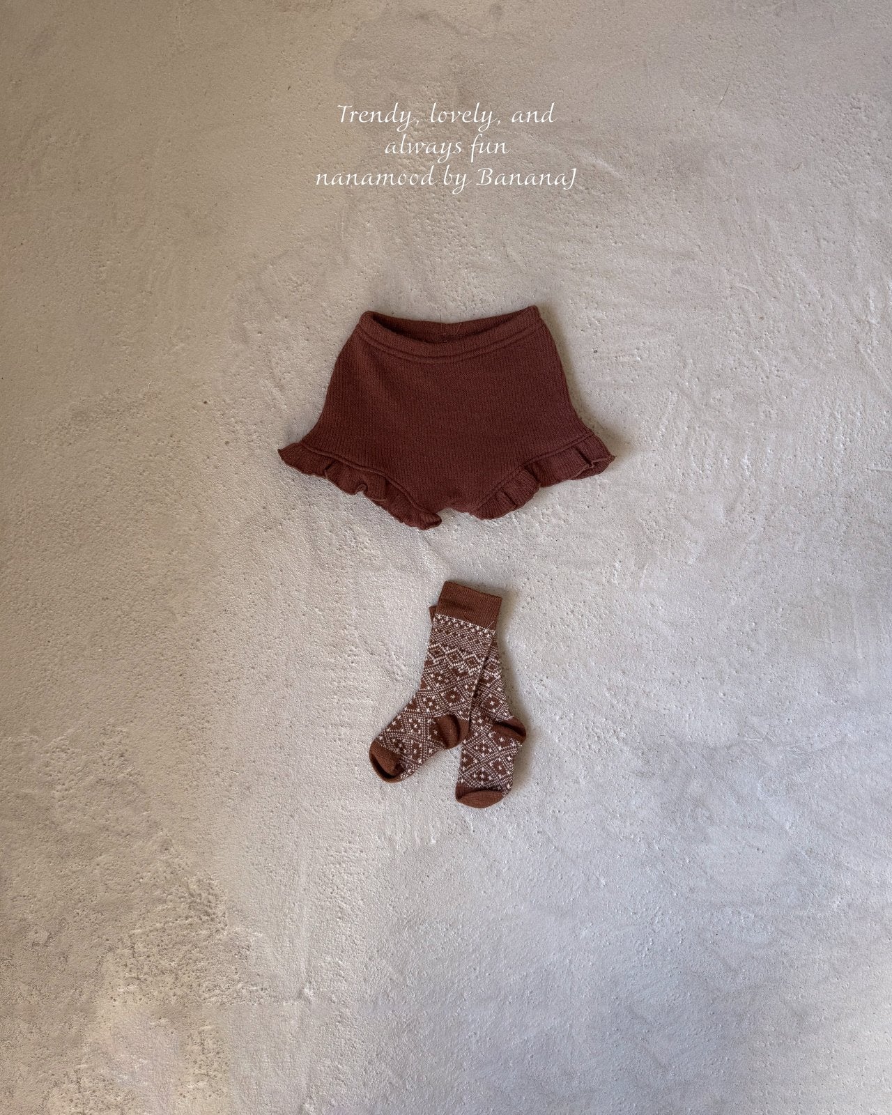 ［nanamood by BananaJ］Bebe knit frill pants