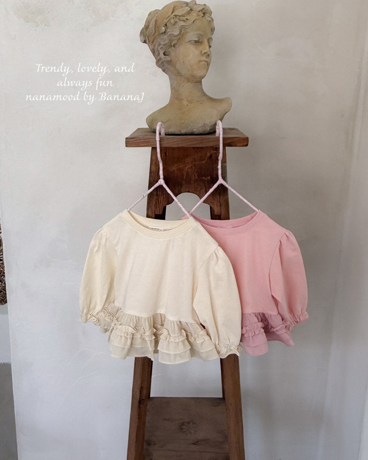 ［nanamood by BananaJ］Bebe ruffle point tee