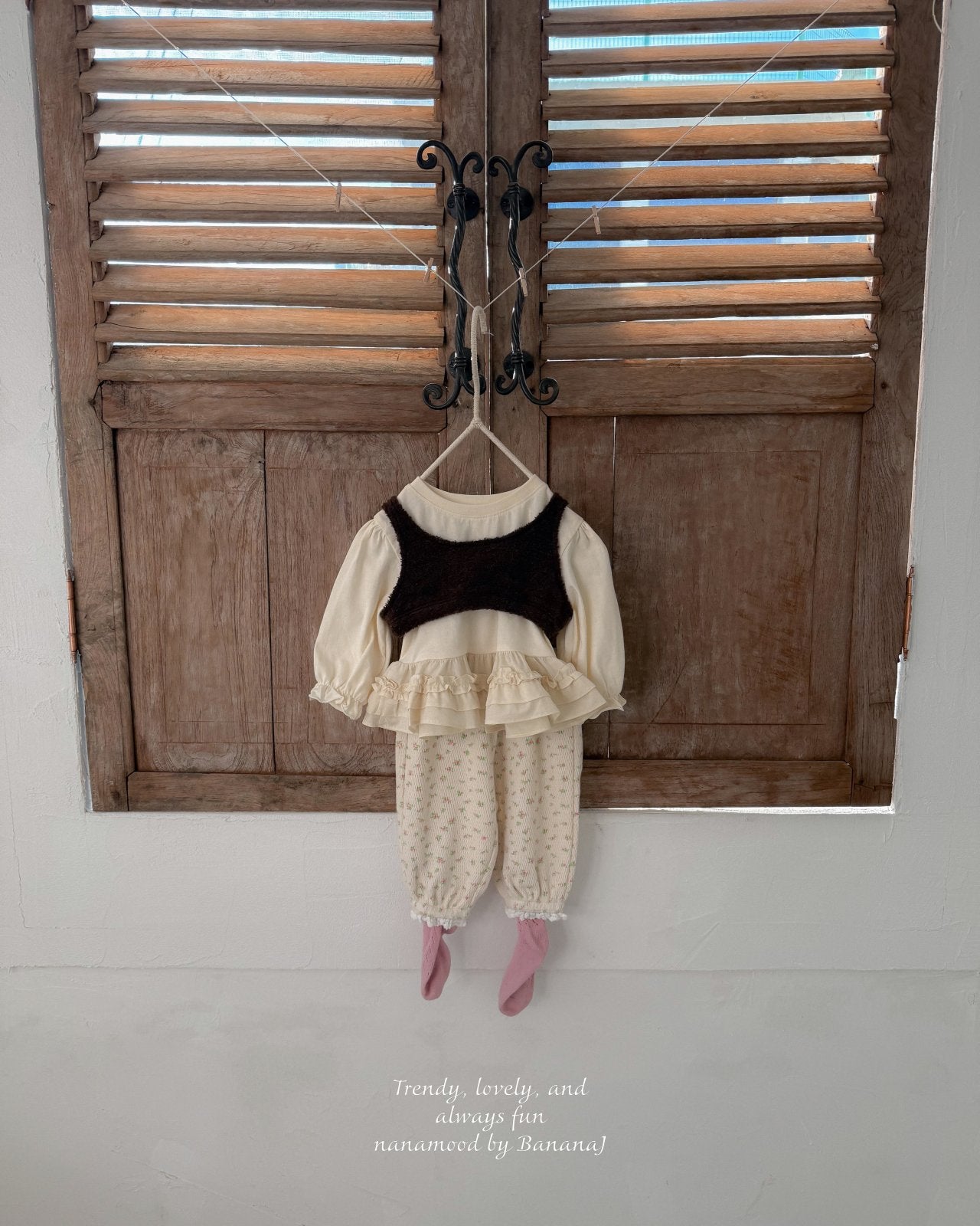 ［nanamood by BananaJ］Bebe ruffle point tee