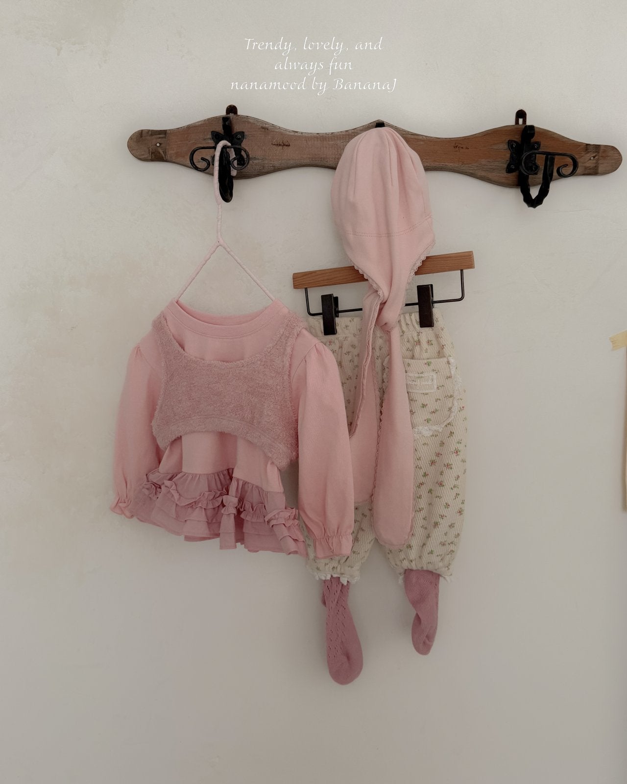 ［nanamood by BananaJ］Bebe ruffle point tee