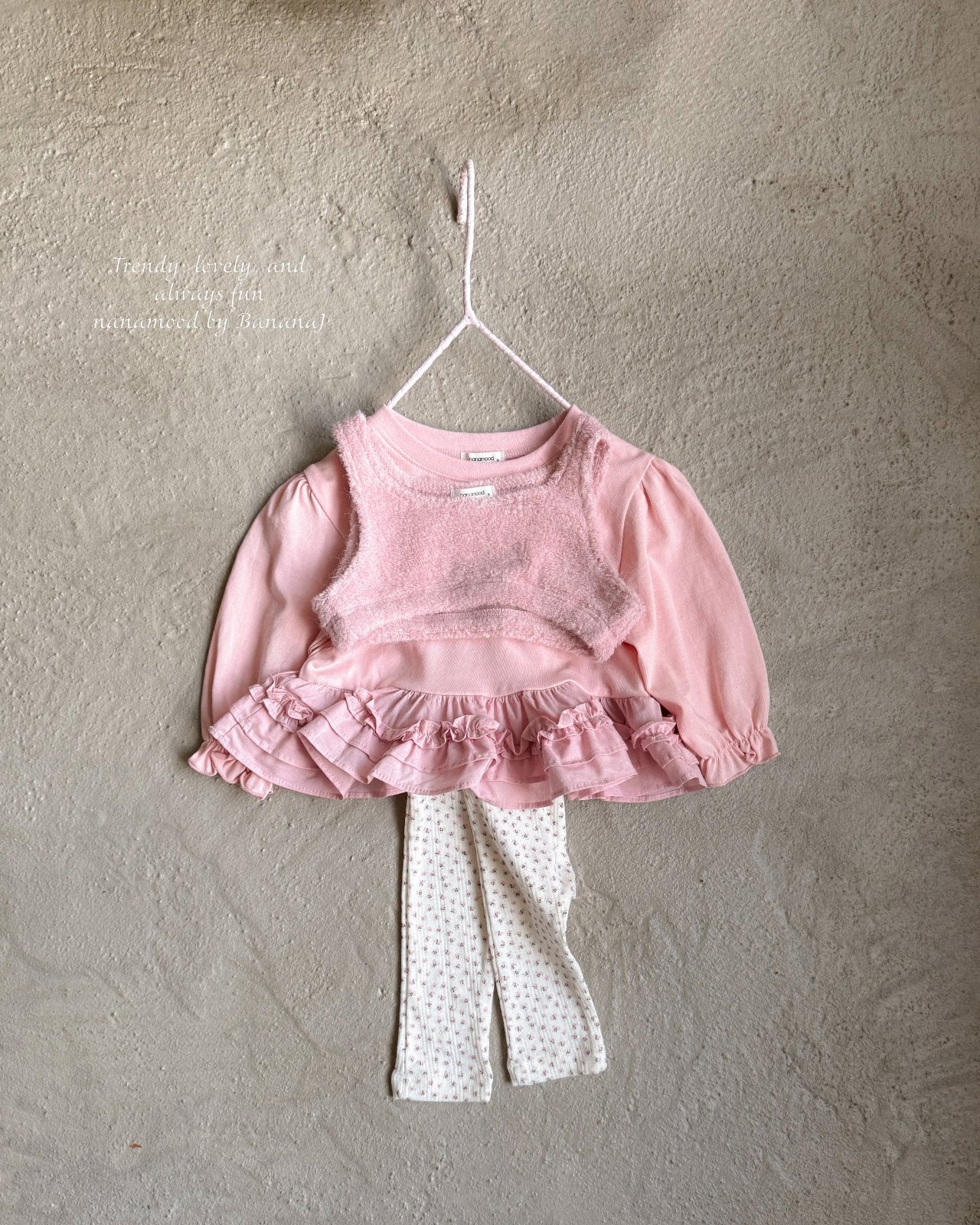 ［nanamood by BananaJ］Bebe ruffle point tee