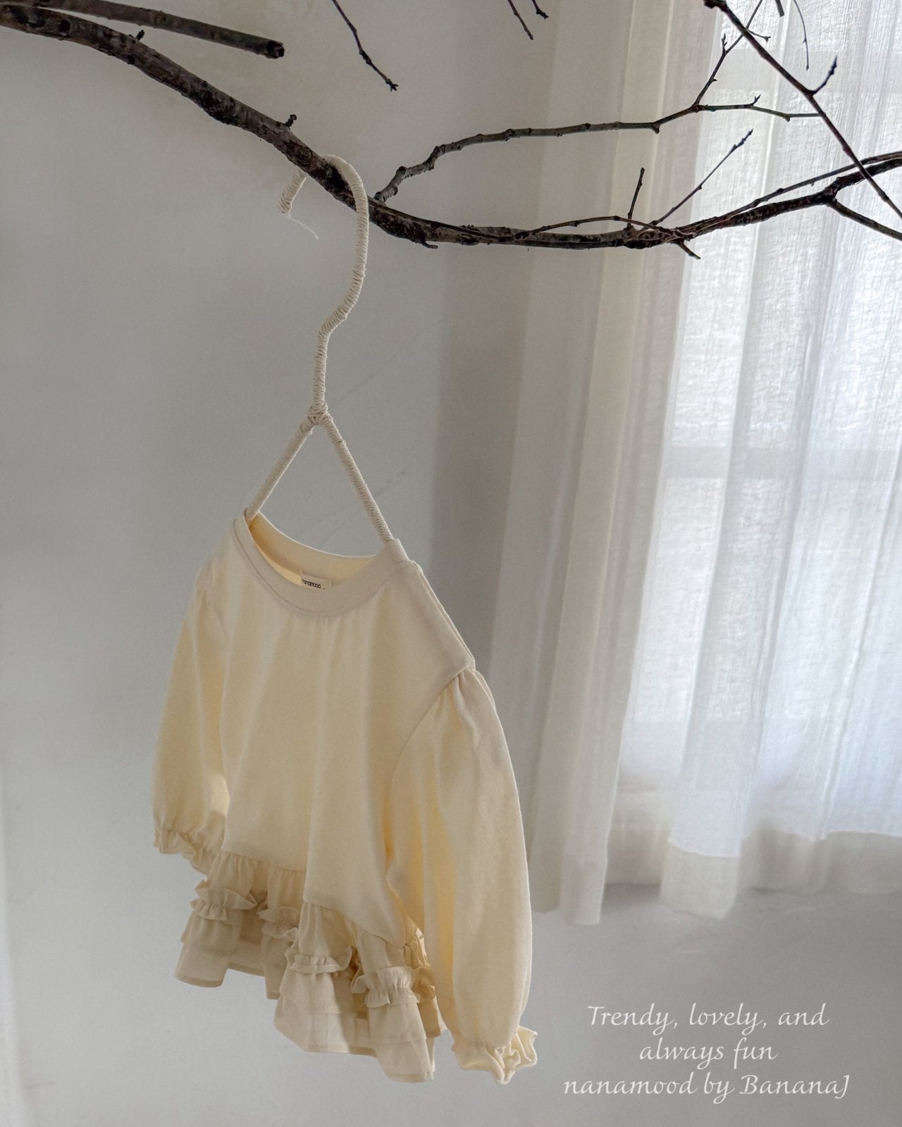 ［nanamood by BananaJ］Bebe ruffle point tee