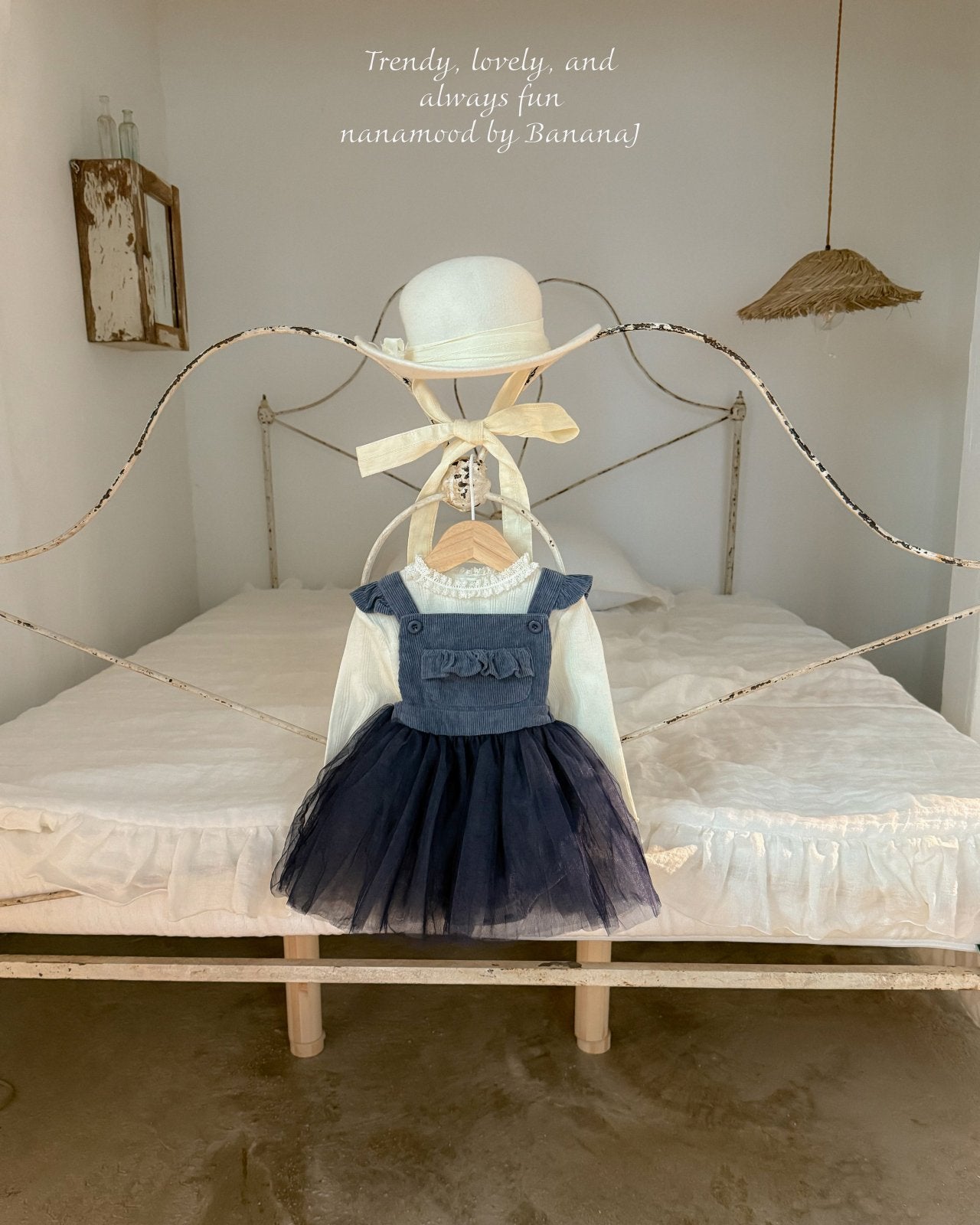 ［nanamood by BananaJ］Bebe tully suspender suit