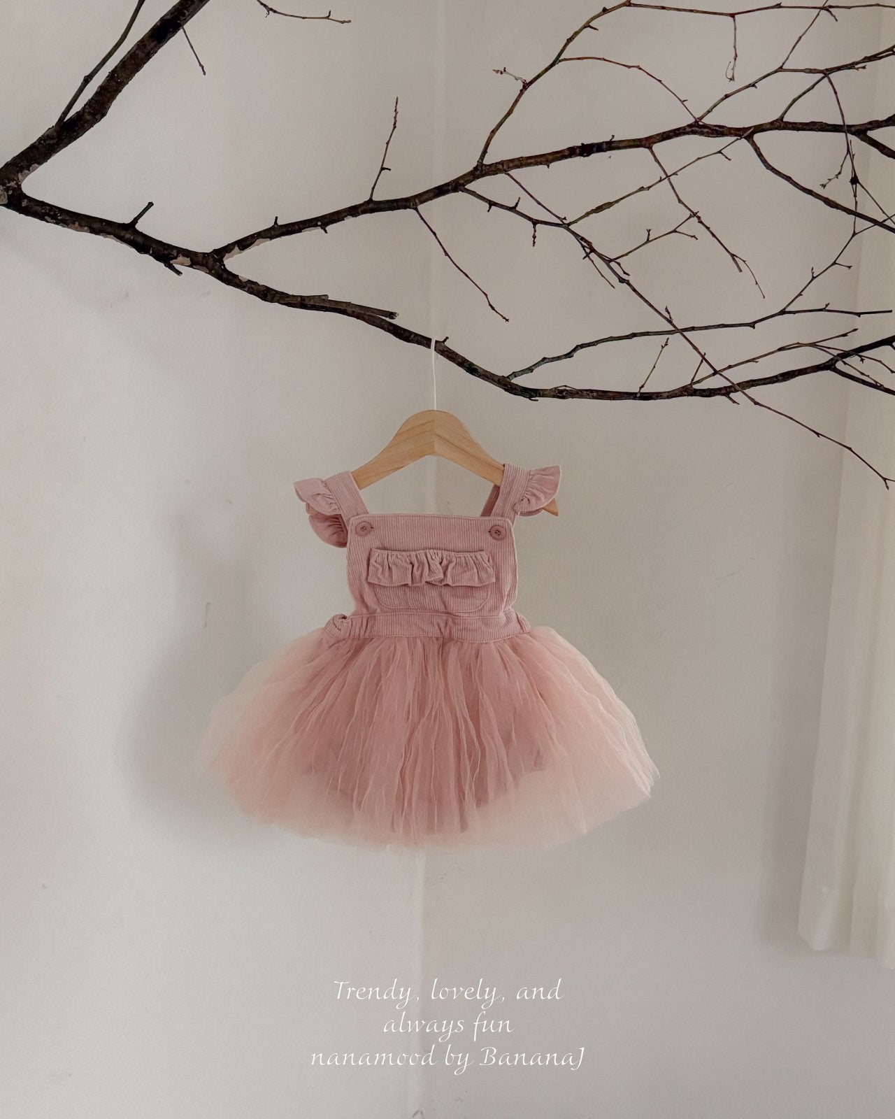［nanamood by BananaJ］Bebe tully suspender suit