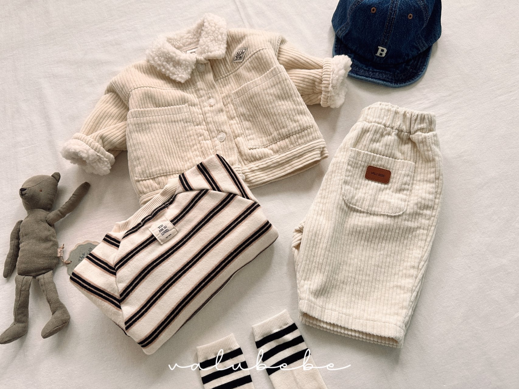 ［valubebe］Corduroy boa jacket (baby & kids)