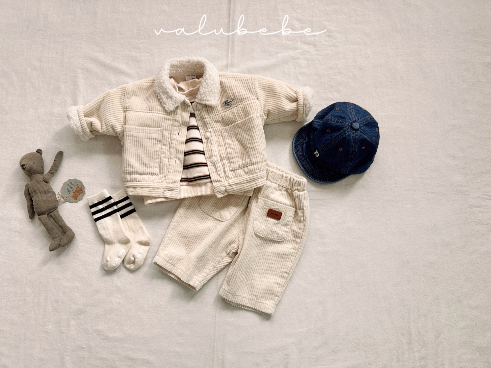 ［valubebe］Corduroy boa jacket (baby & kids)
