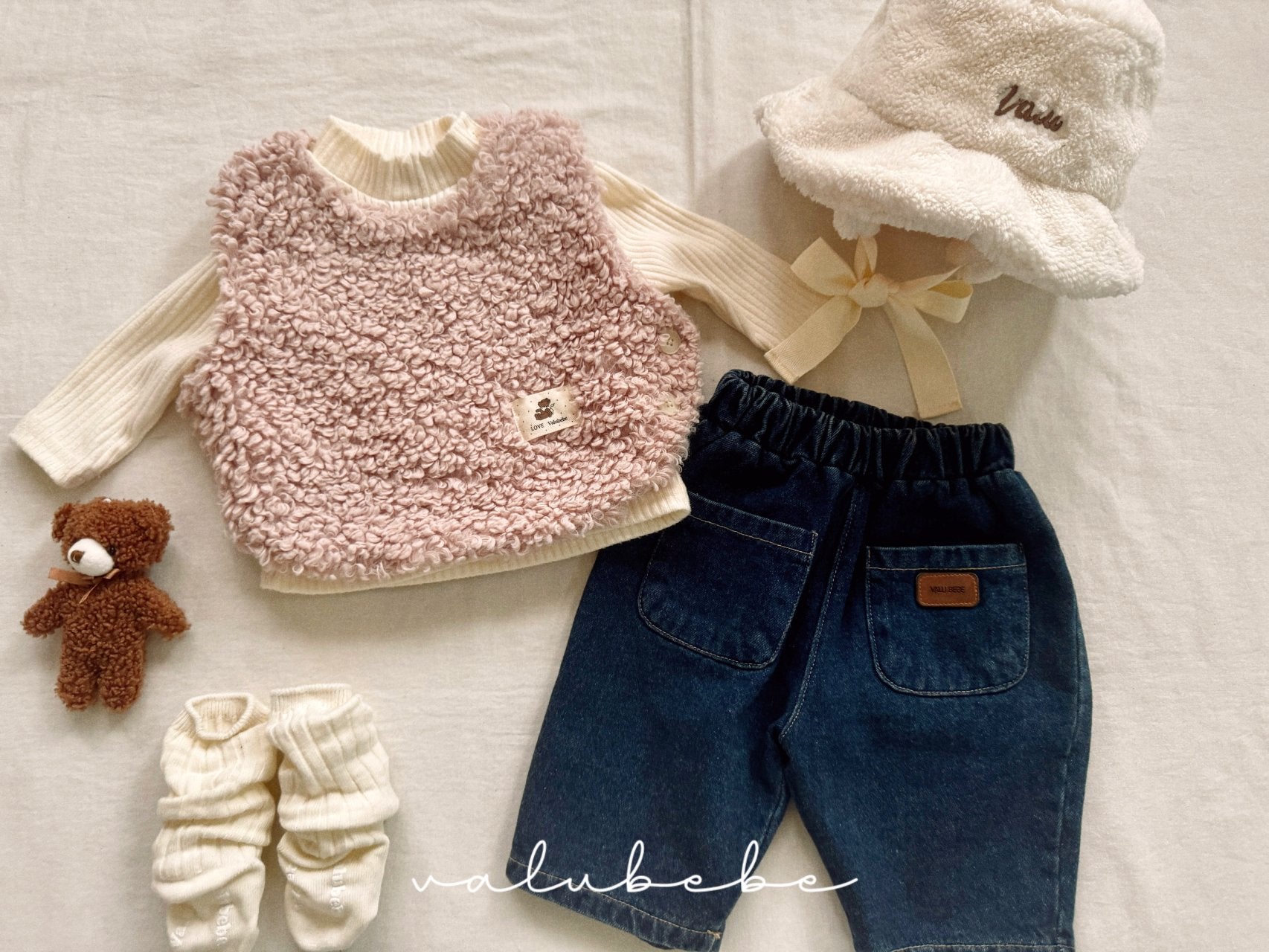 ［valubebe］Fur bucket hat (baby)