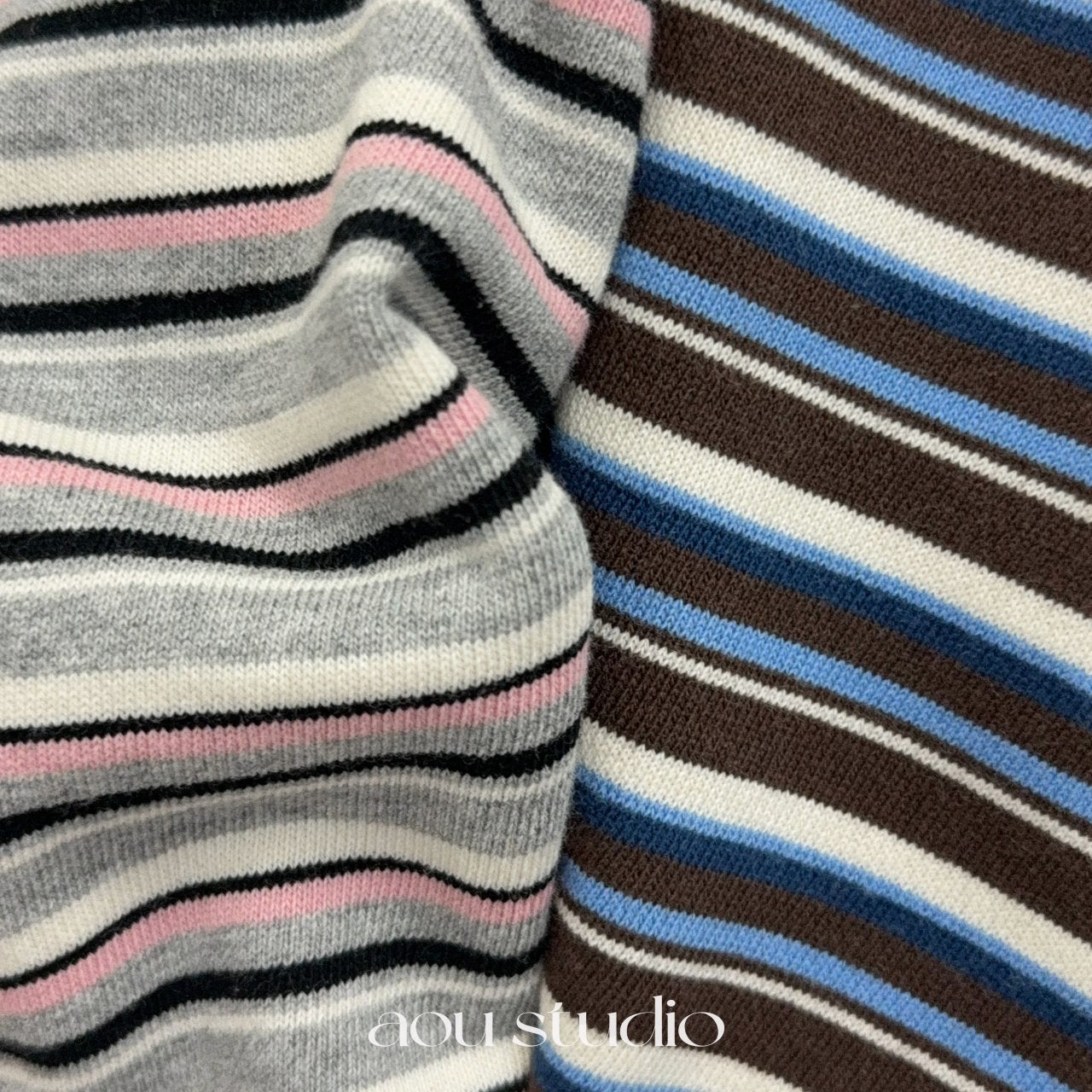 ［aou studio］Curu stripe tee