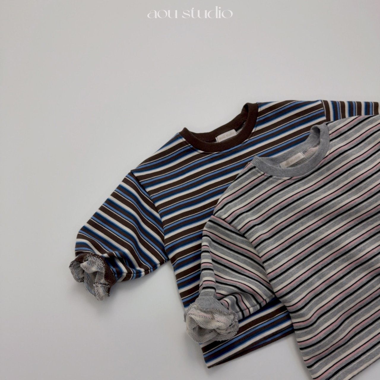 ［aou studio］Curu stripe tee