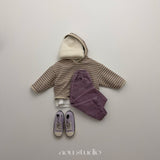 ［aou studio］Vanilla stripe hoodie