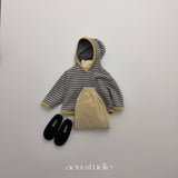 ［aou studio］Vanilla stripe hoodie