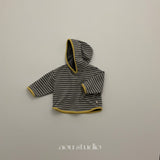 ［aou studio］Vanilla stripe hoodie