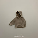 ［aou studio］Vanilla stripe hoodie