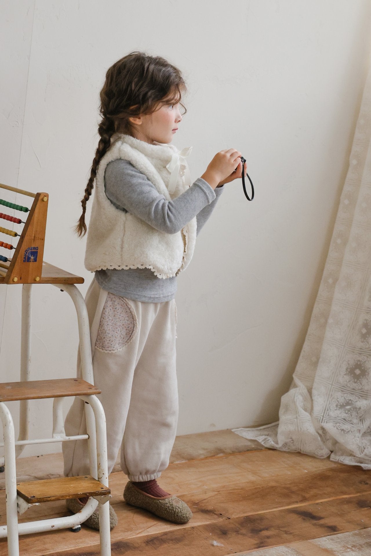 ［FLO］Coco fur vest