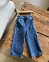 ［momo ann］Warm wide denim pants