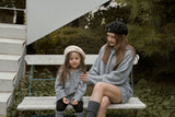 ［momo ann］Knit hood set (melange)
