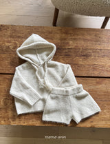 ［momo ann］Knit hood set (cream)