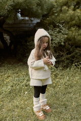 ［momo ann］Knit hood set (cream)