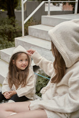 ［momo ann］Knit hood set (cream)