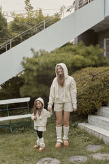 ［momo ann］Knit hood set (cream)