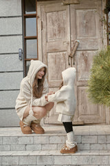 ［momo ann］Knit hood set (cream)