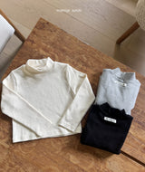 ［momo ann］Label halfneck tee