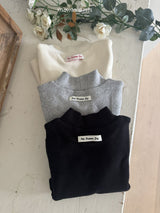 ［momo ann］Label halfneck tee