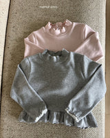 ［momo ann］Frill petit neck tops