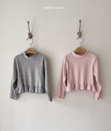 ［momo ann］Frill petit neck tops