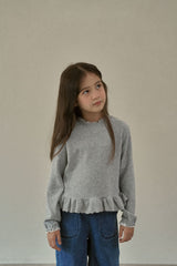 ［momo ann］Frill petit neck tops