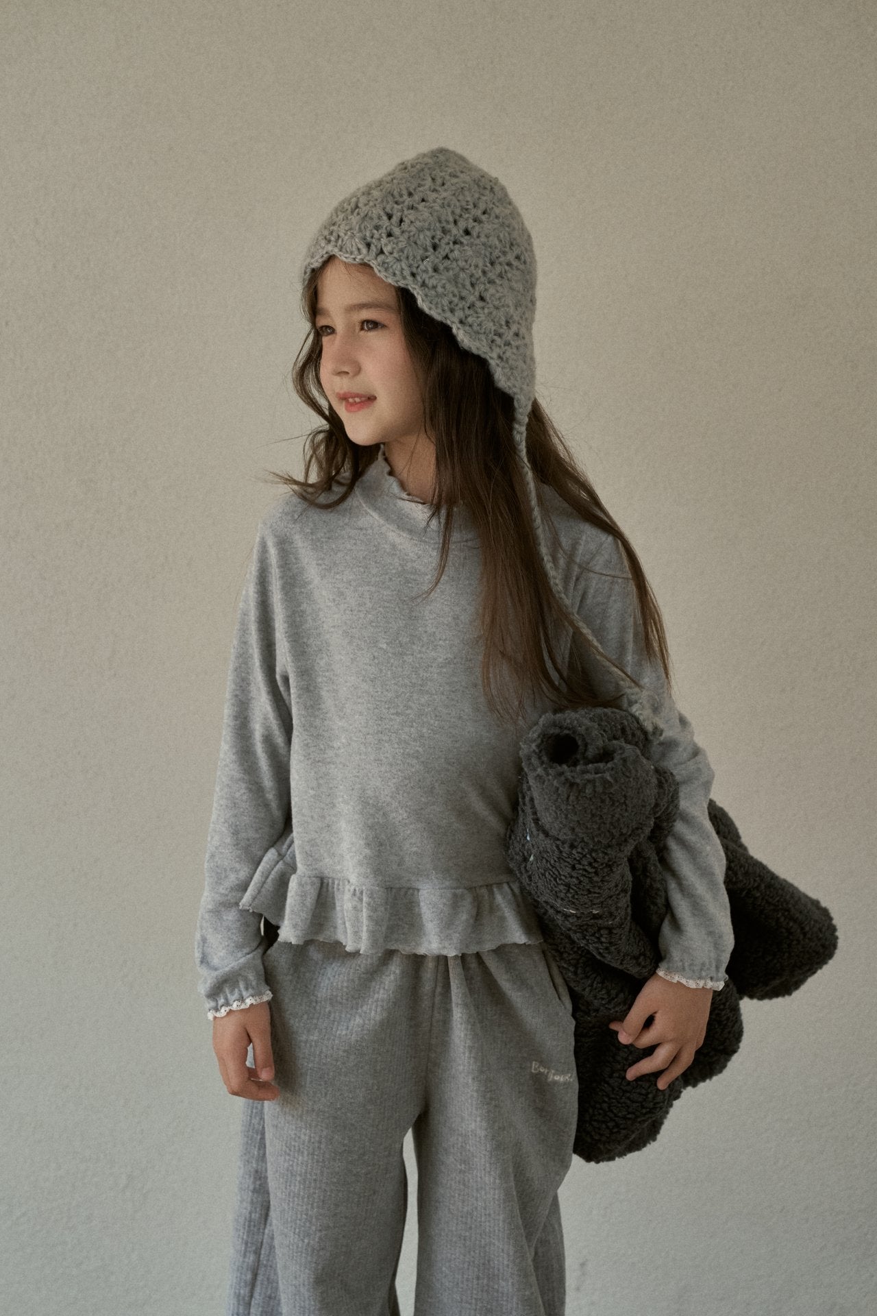 ［momo ann］Frill petit neck tops
