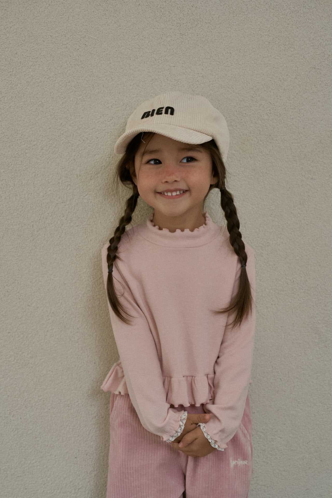 ［momo ann］Frill petit neck tops