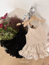 ［momo ann］Dot frill one-piece