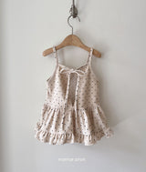 ［momo ann］Dot frill one-piece