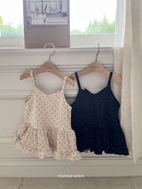 ［momo ann］Dot frill one-piece