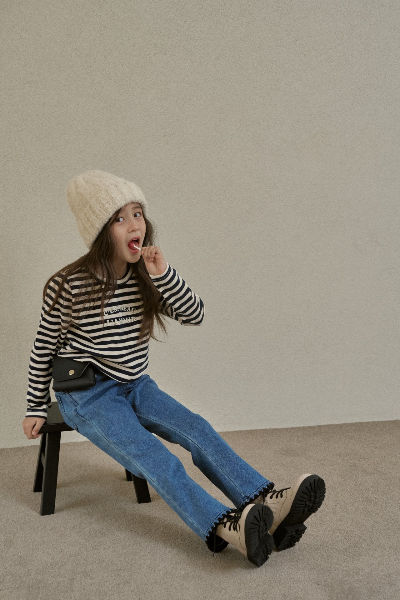 ［momo ann］Mellow denim pants