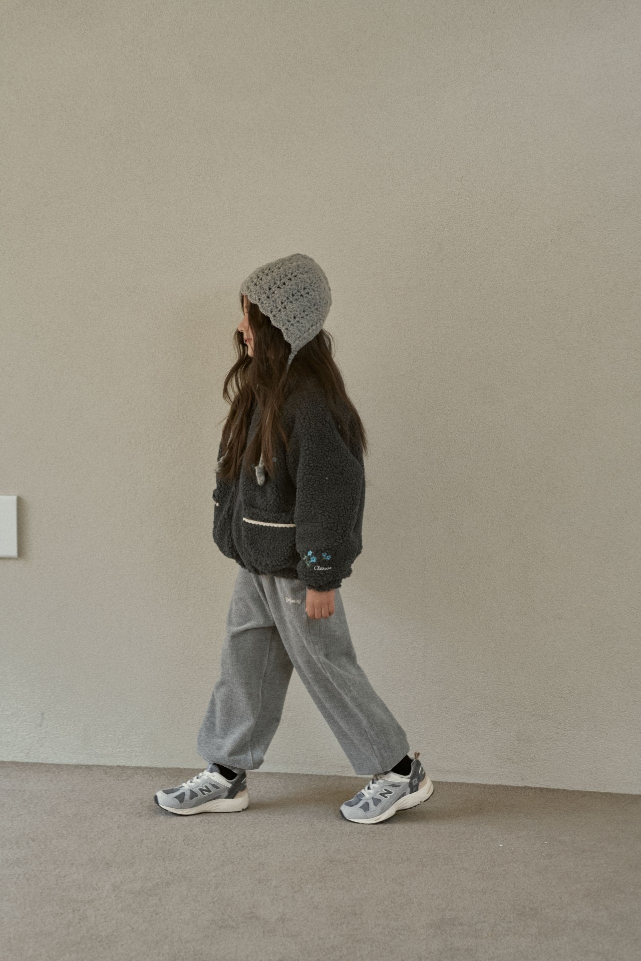 ［momo ann］Velvet jogger pants (kids)