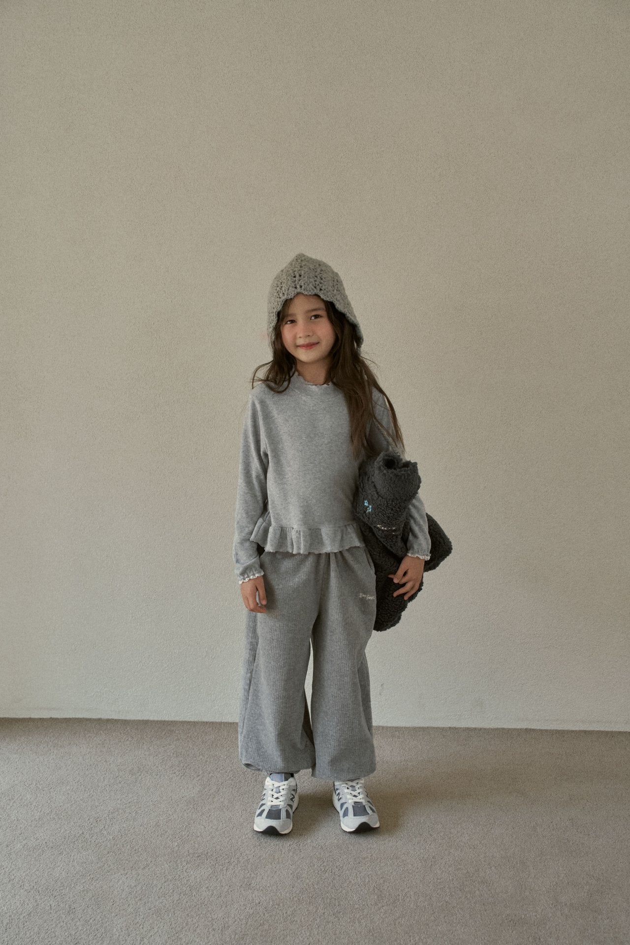 ［momo ann］Velvet jogger pants (kids)