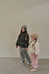 ［momo ann］Velvet jogger pants (kids)