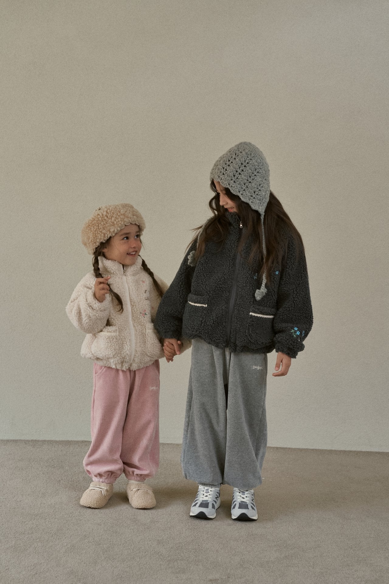 ［momo ann］Velvet jogger pants (kids)